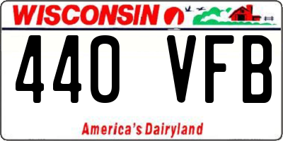 WI license plate 440VFB