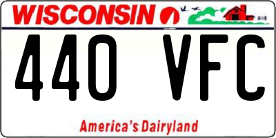 WI license plate 440VFC