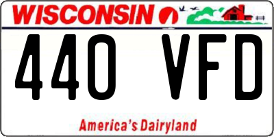 WI license plate 440VFD
