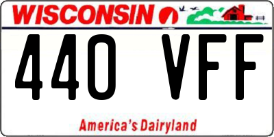 WI license plate 440VFF