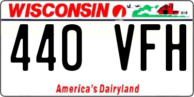 WI license plate 440VFH