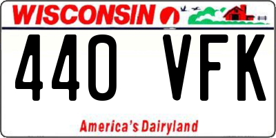 WI license plate 440VFK