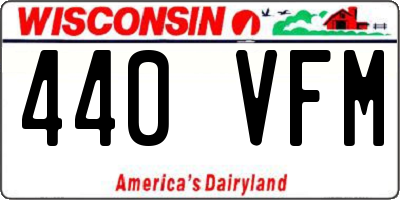 WI license plate 440VFM
