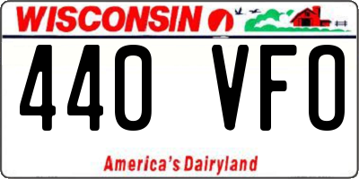 WI license plate 440VFO