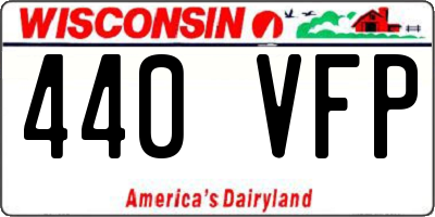 WI license plate 440VFP