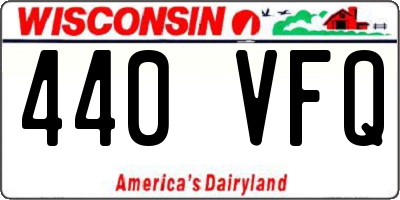 WI license plate 440VFQ