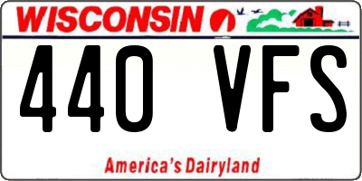 WI license plate 440VFS