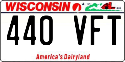 WI license plate 440VFT