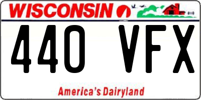 WI license plate 440VFX