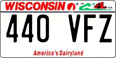 WI license plate 440VFZ