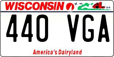 WI license plate 440VGA