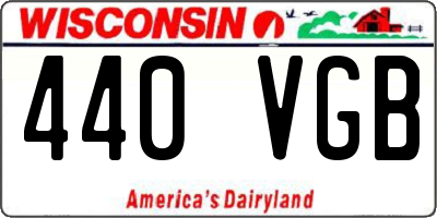 WI license plate 440VGB