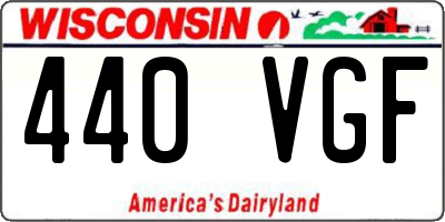 WI license plate 440VGF