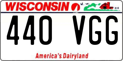 WI license plate 440VGG
