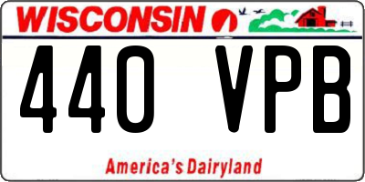 WI license plate 440VPB