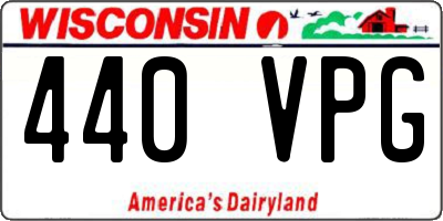 WI license plate 440VPG