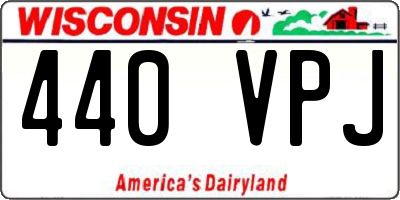 WI license plate 440VPJ