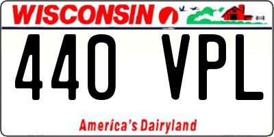 WI license plate 440VPL
