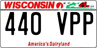 WI license plate 440VPP