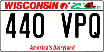 WI license plate 440VPQ