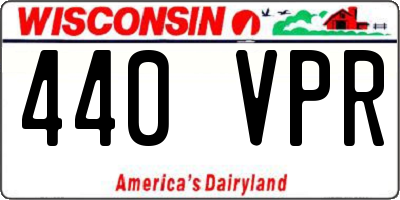 WI license plate 440VPR