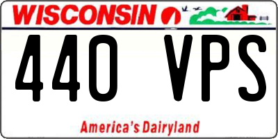 WI license plate 440VPS