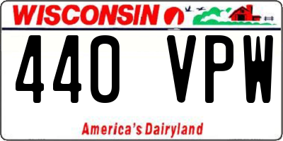 WI license plate 440VPW