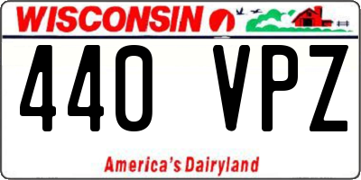 WI license plate 440VPZ