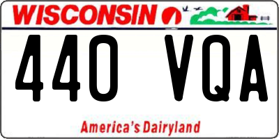 WI license plate 440VQA