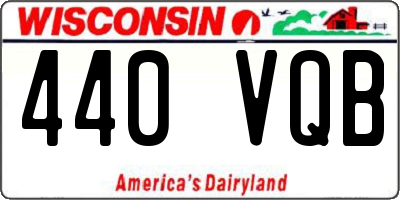 WI license plate 440VQB