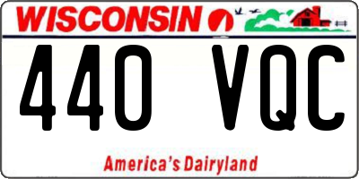 WI license plate 440VQC
