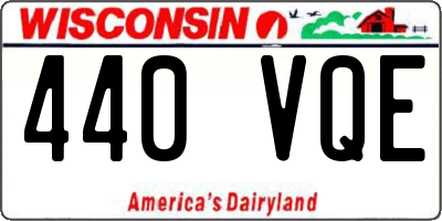 WI license plate 440VQE