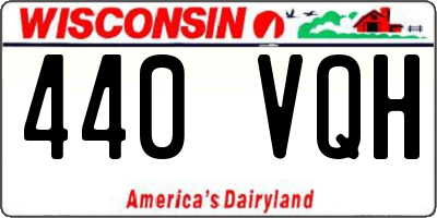 WI license plate 440VQH