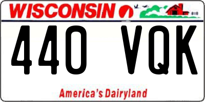 WI license plate 440VQK