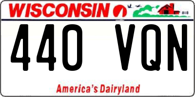 WI license plate 440VQN