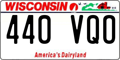 WI license plate 440VQO