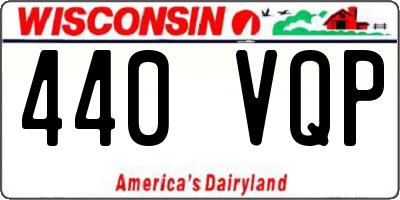 WI license plate 440VQP