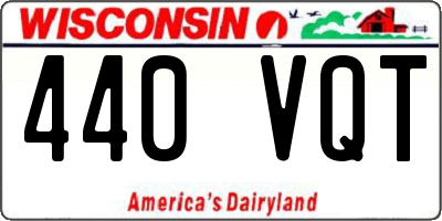 WI license plate 440VQT