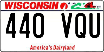WI license plate 440VQU