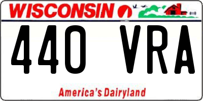WI license plate 440VRA