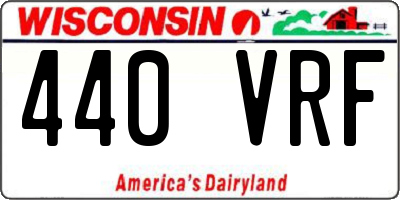 WI license plate 440VRF