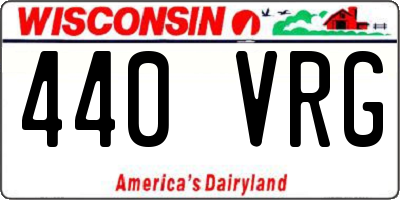 WI license plate 440VRG