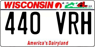 WI license plate 440VRH