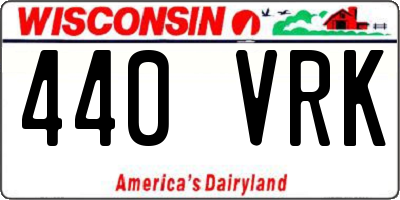 WI license plate 440VRK
