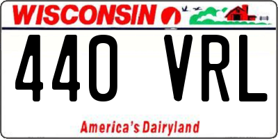 WI license plate 440VRL