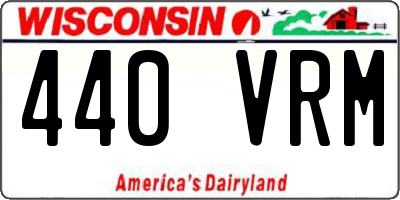 WI license plate 440VRM