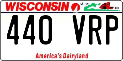 WI license plate 440VRP