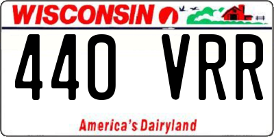 WI license plate 440VRR