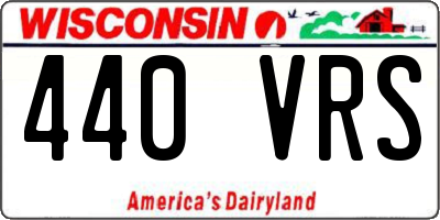 WI license plate 440VRS