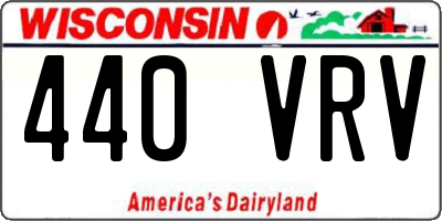 WI license plate 440VRV